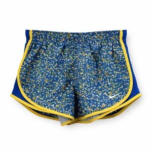 Nike Dri Fit Lined Running Shorts Purple Yellow Size XS